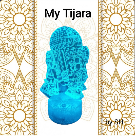 Veilleuse led r2d2 3d tactile avec télécommande