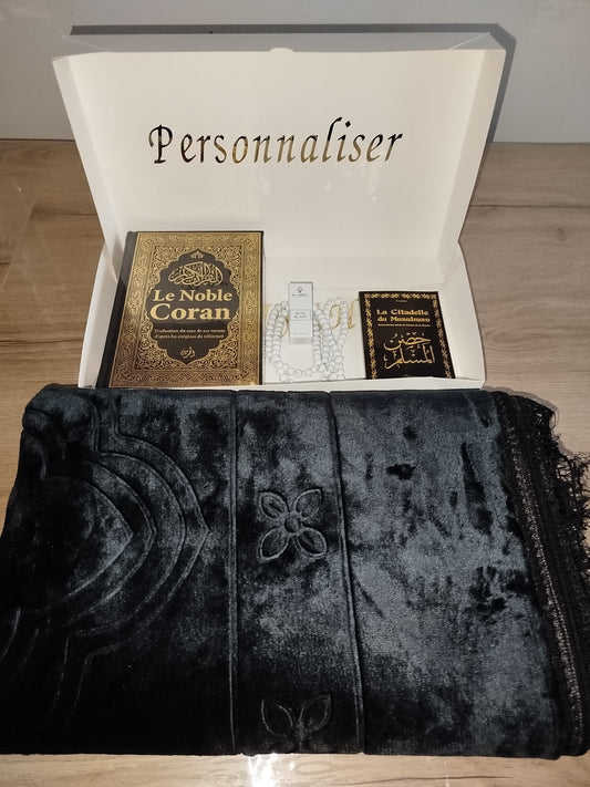 Coffret prière personnalisé confort noir